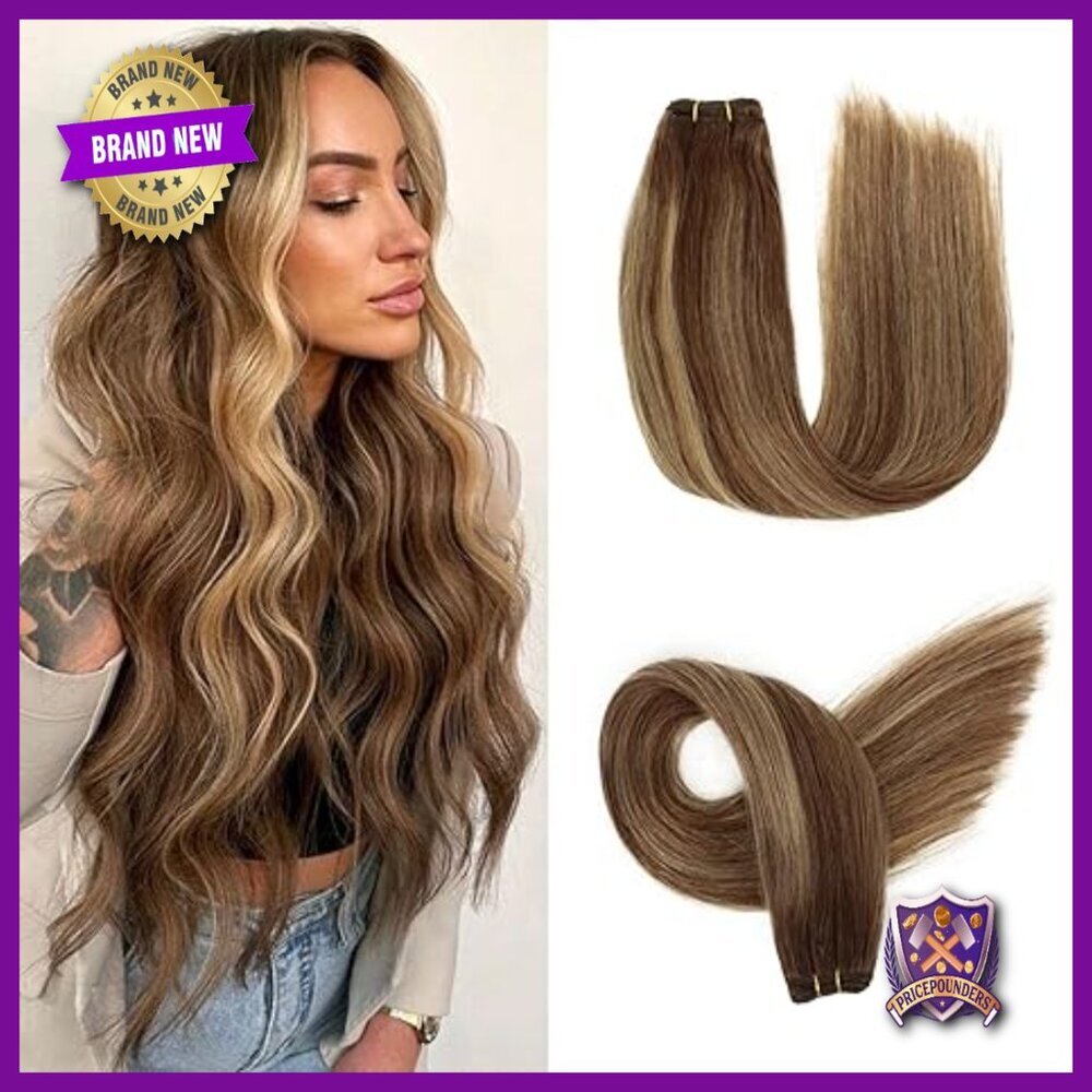 18 Inch Straight Human Hair Extensions 110g Double Weft Sew In